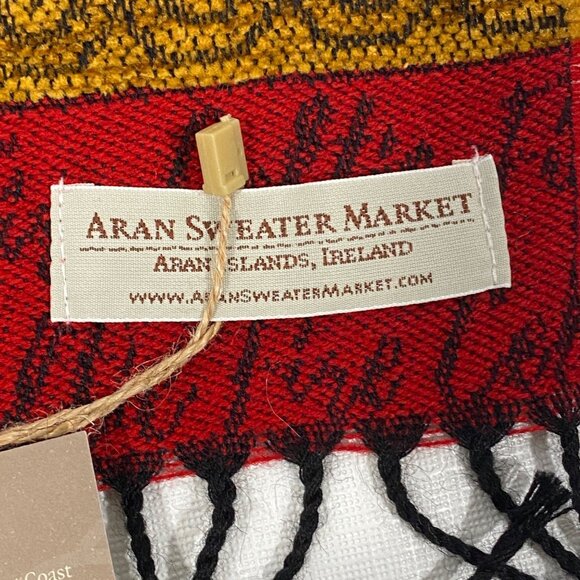NWT Celtic Fire Aran Sweater Market Wool blend Scarf spell out unisex colorful - Picture 3 of 9